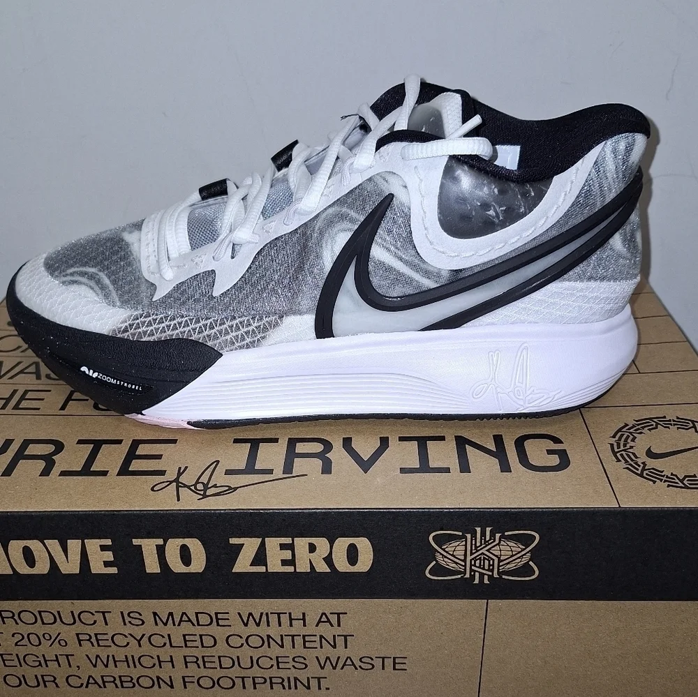 Nike Kyrie 8 White/White-Black. They're new with the box with no flaws.